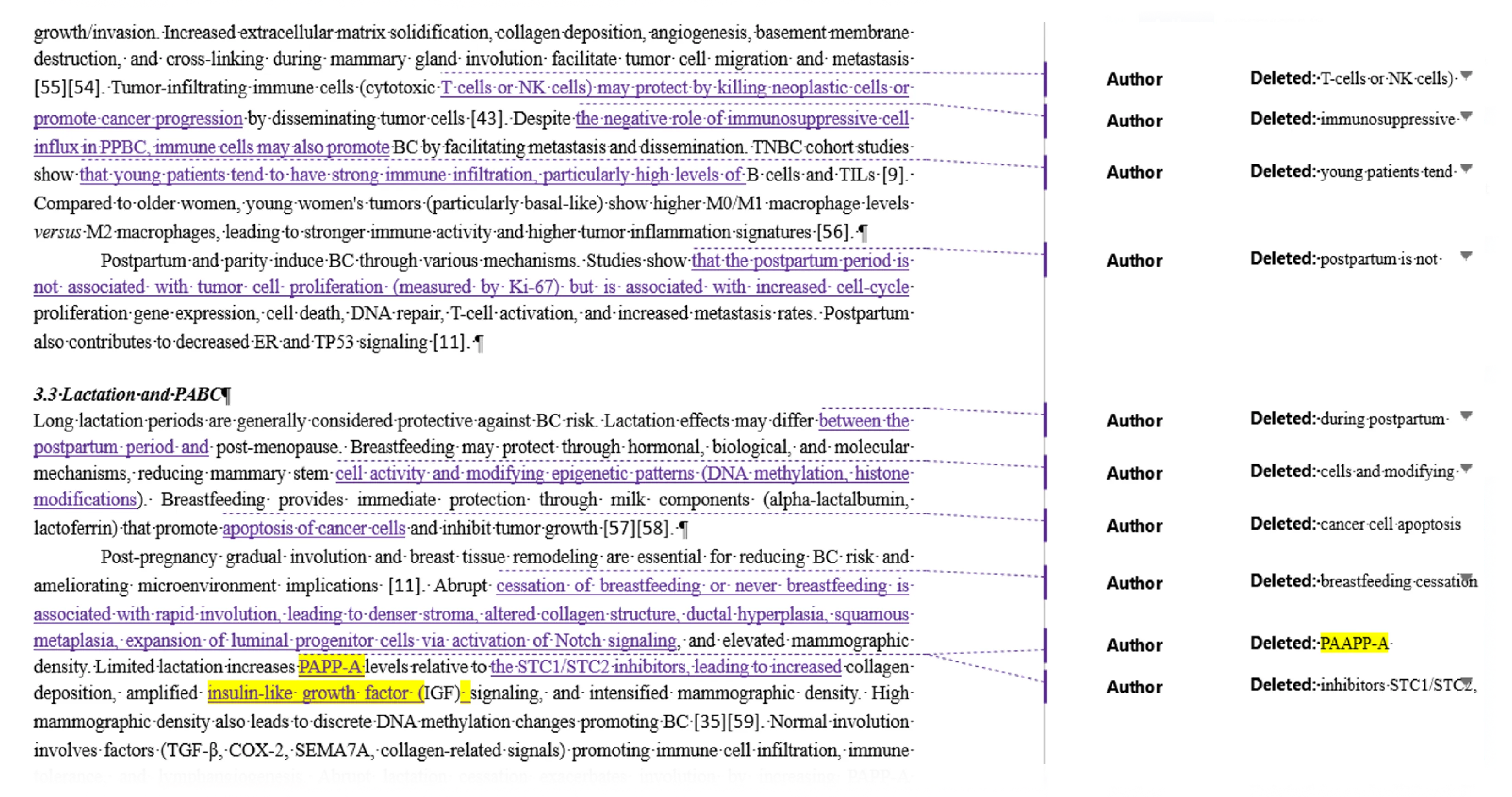 Substantive editing sample with structural revisions